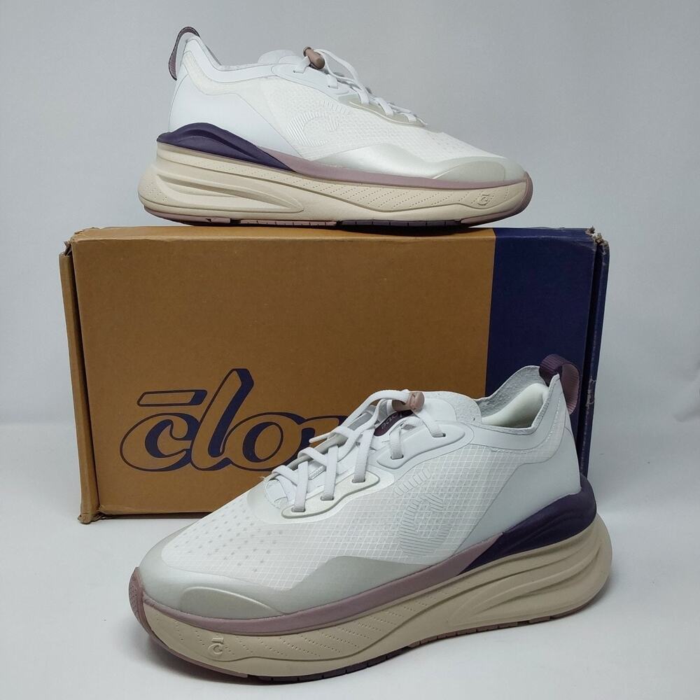 Clove Alto SuperCush Womens 10 Mens 8.5 White Plum Nursing Shoes Sneakers
